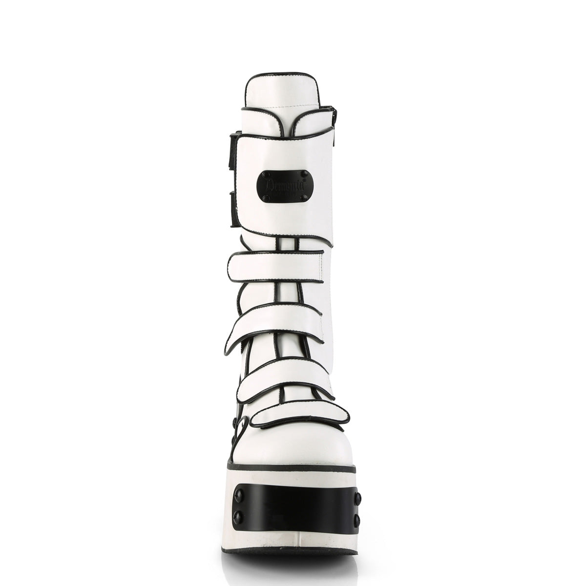 KERA-108 **4 1/2" Platform Strappy Mid-Calf Boot, Inside Zip