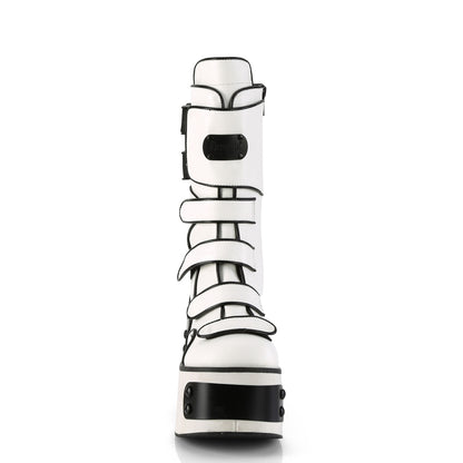 KERA-108 **4 1/2" Platform Strappy Mid-Calf Boot, Inside Zip