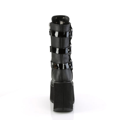 KERA-110 *4 1/2" Platform Lace-Up Mid-Calf Boot, Inside Zip