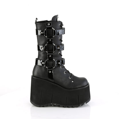 KERA-110 *4 1/2" Platform Lace-Up Mid-Calf Boot, Inside Zip