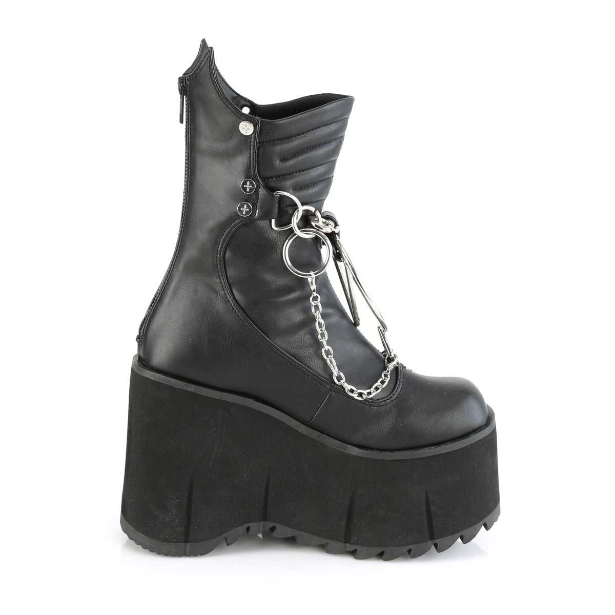 KERA-130 **4 1/2" Platform Calf High Boot, Metal Back Zip