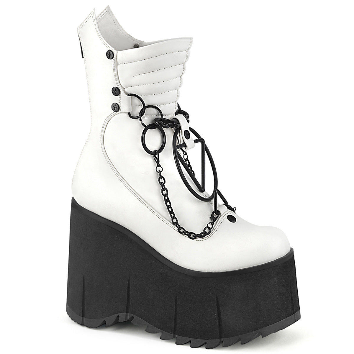 KERA-130 **4 1/2" Platform Calf High Boot, Metal Back Zip