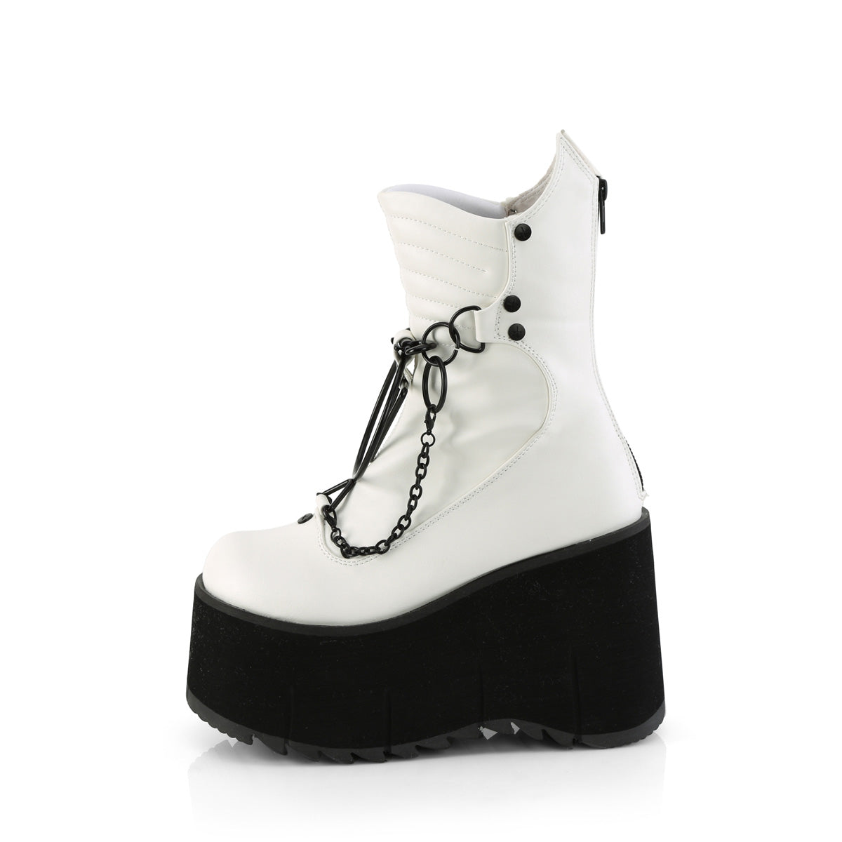 KERA-130 **4 1/2" Platform Calf High Boot, Metal Back Zip