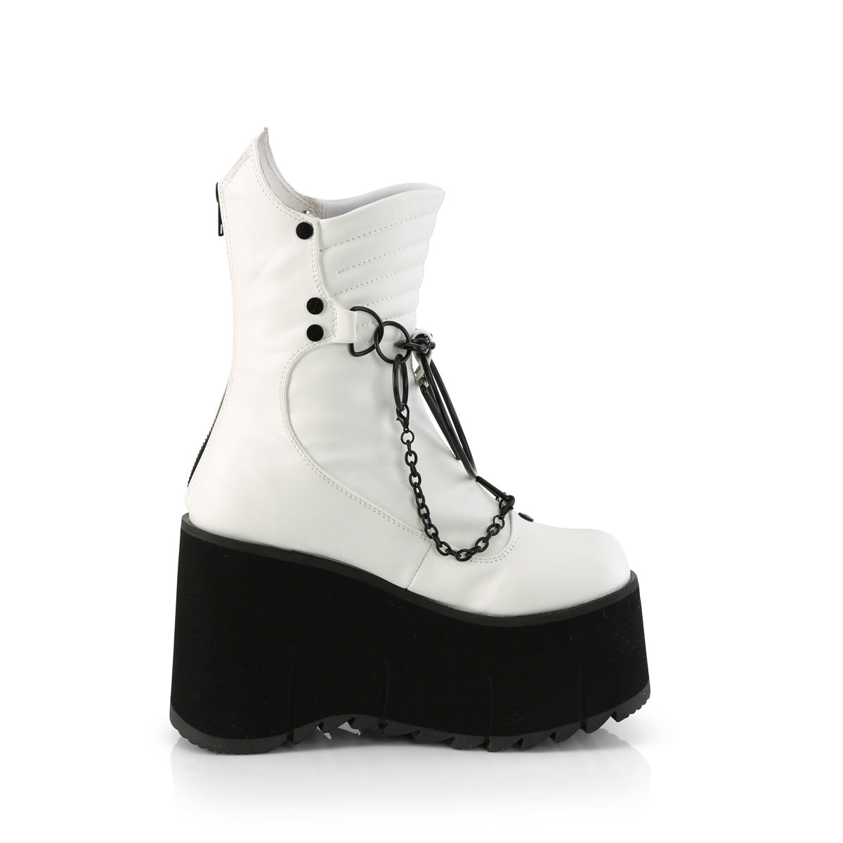 KERA-130 **4 1/2" Platform Calf High Boot, Metal Back Zip