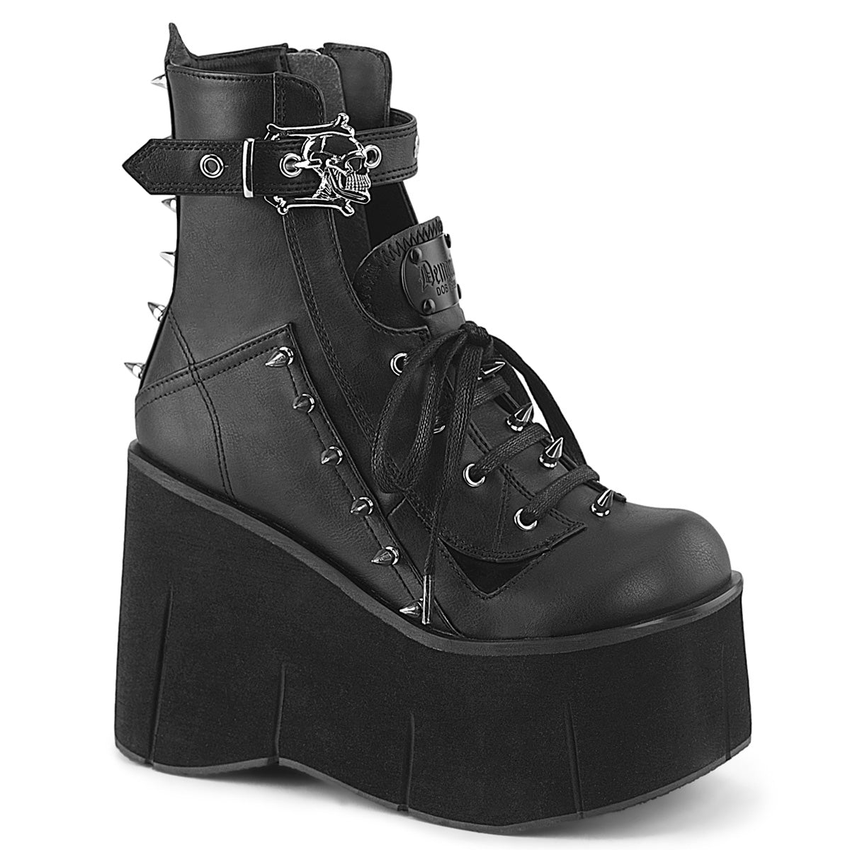 KERA-150 *4 1/2" Platform Lace-Up Ankle Boot,Inside Metal Zip