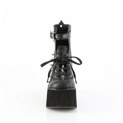 KERA-150 *4 1/2" Platform Lace-Up Ankle Boot,Inside Metal Zip