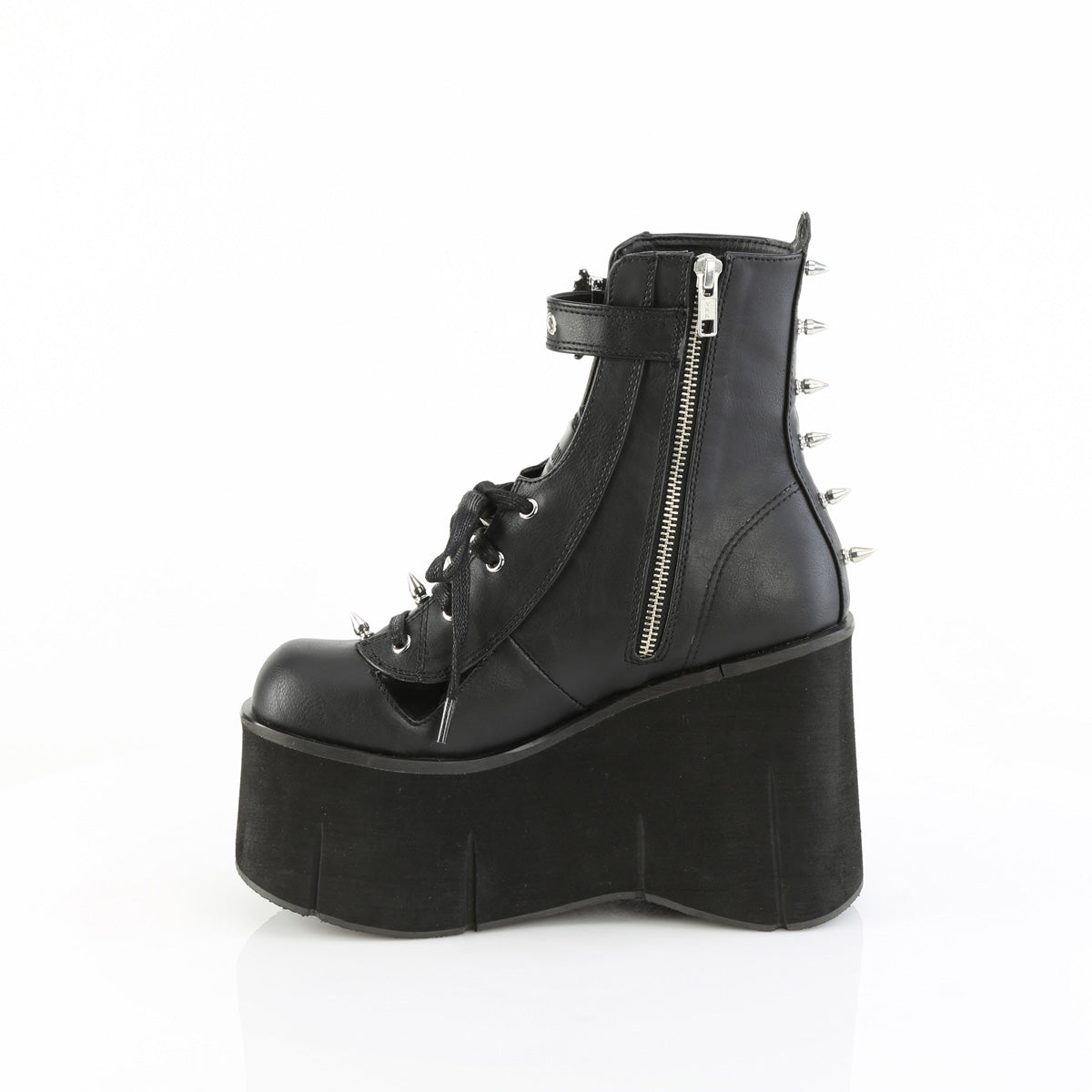 KERA-150 *4 1/2" Platform Lace-Up Ankle Boot,Inside Metal Zip
