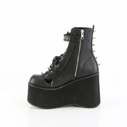 KERA-150 *4 1/2" Platform Lace-Up Ankle Boot,Inside Metal Zip