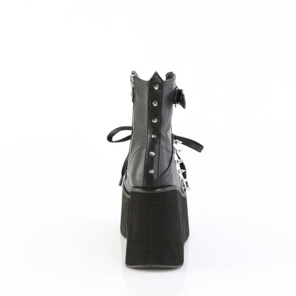 KERA-150 *4 1/2" Platform Lace-Up Ankle Boot,Inside Metal Zip