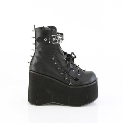 KERA-150 *4 1/2" Platform Lace-Up Ankle Boot,Inside Metal Zip
