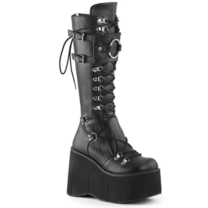 KERA-200 4 1/2"PF Lace-Up Knee High Boots w/ Shield, Back Zip