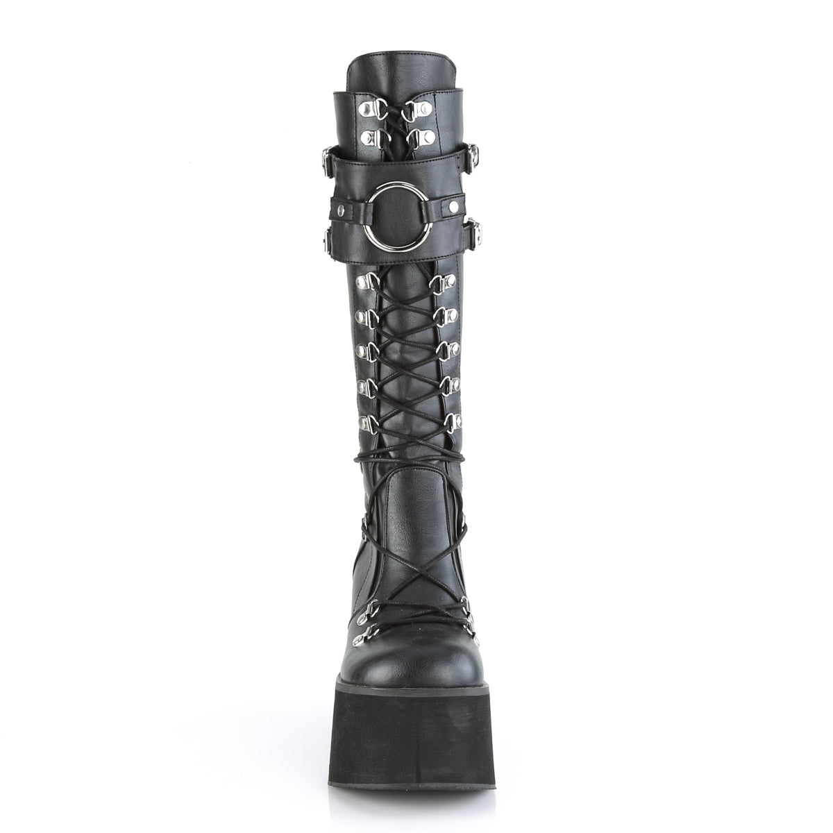 KERA-200 4 1/2"PF Lace-Up Knee High Boots w/ Shield, Back Zip