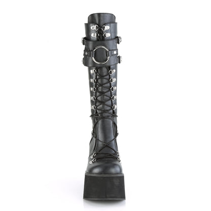 KERA-200 4 1/2"PF Lace-Up Knee High Boots w/ Shield, Back Zip