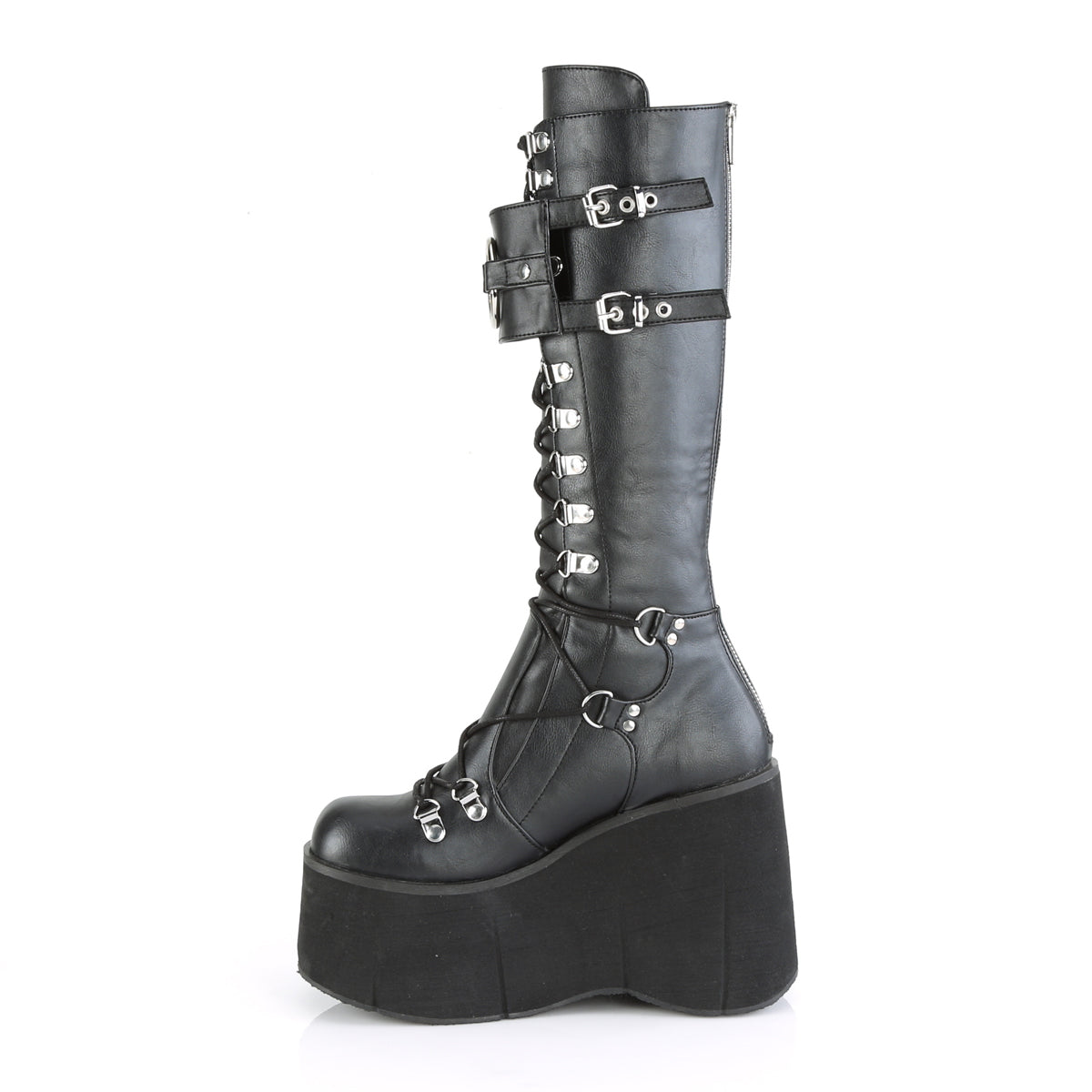 KERA-200 4 1/2"PF Lace-Up Knee High Boots w/ Shield, Back Zip