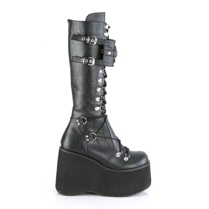 KERA-200 4 1/2"PF Lace-Up Knee High Boots w/ Shield, Back Zip