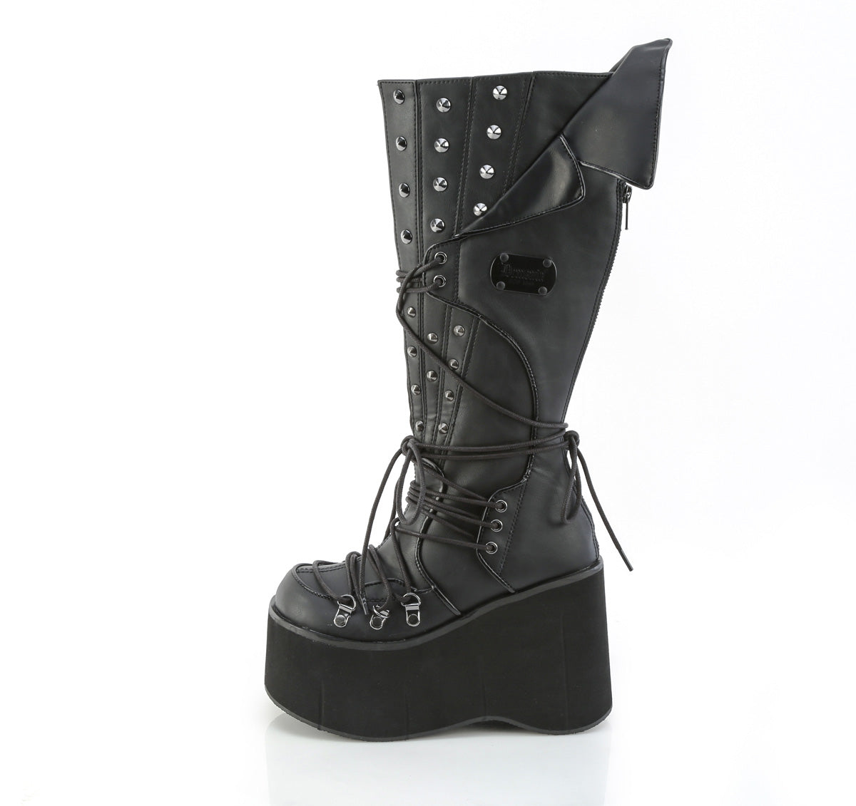 KERA-203 4 1/2" Platform Knee High Boot, Inside Zip