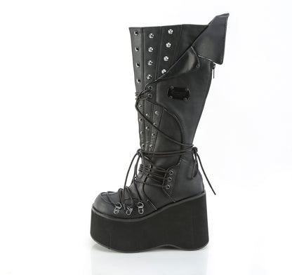 KERA-203 4 1/2" Platform Knee High Boot, Inside Zip