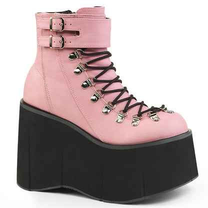 KERA-21 *4 1/2" PF Faux Lace-Up Ankle Boot, Side Zip