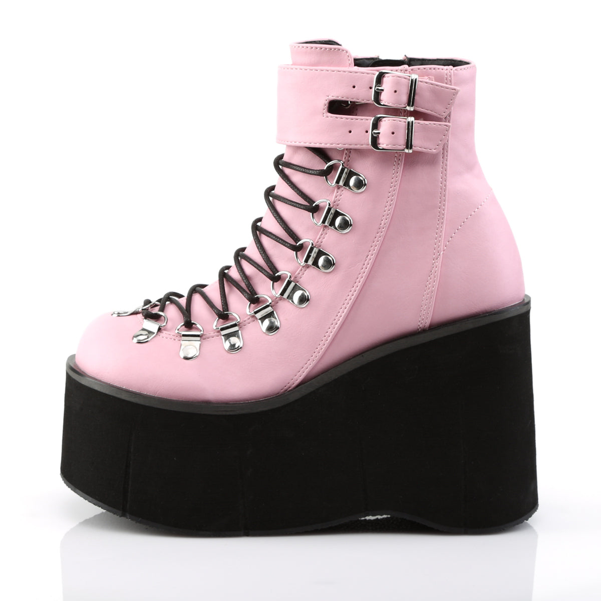 KERA-21 *4 1/2" PF Faux Lace-Up Ankle Boot, Side Zip