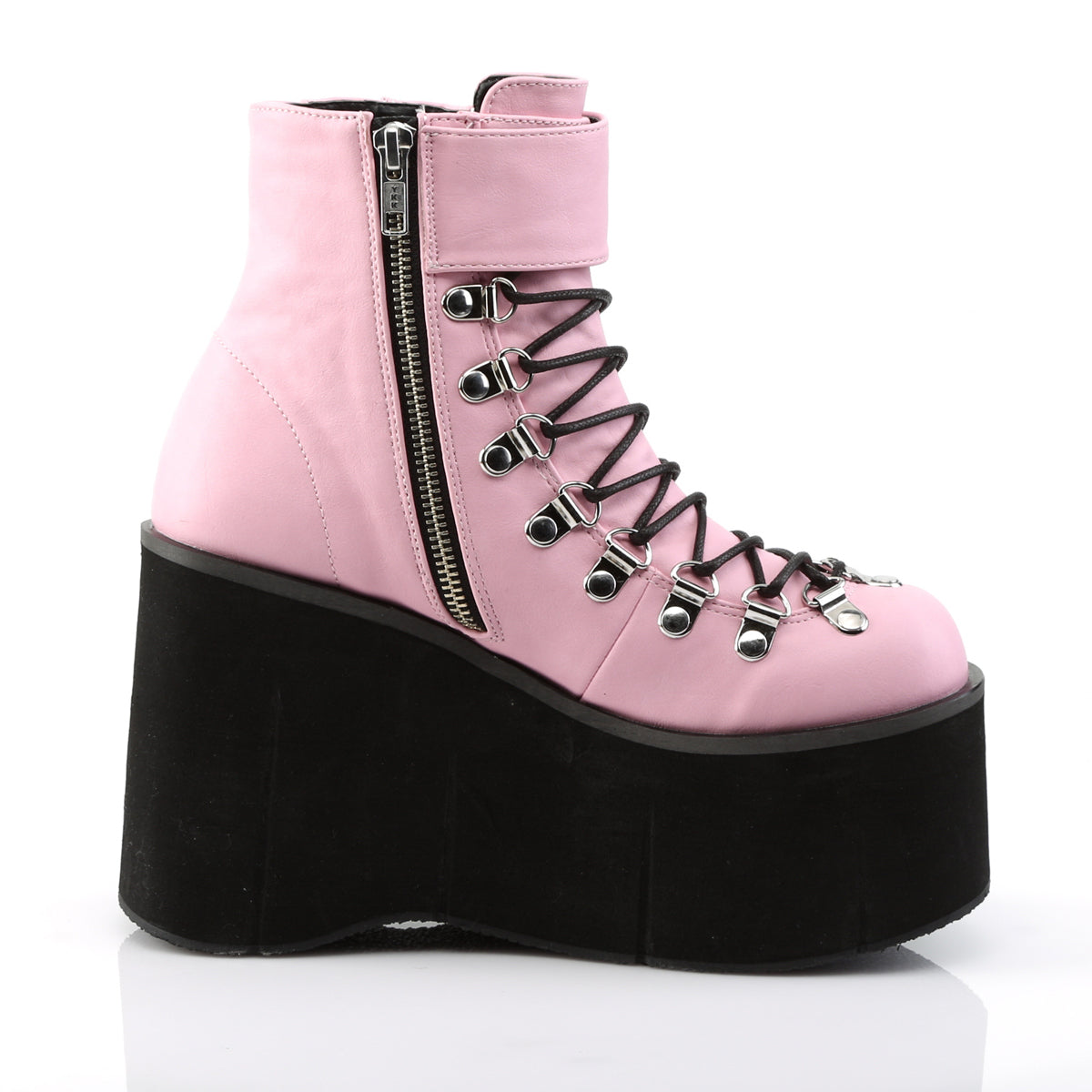 KERA-21 *4 1/2" PF Faux Lace-Up Ankle Boot, Side Zip