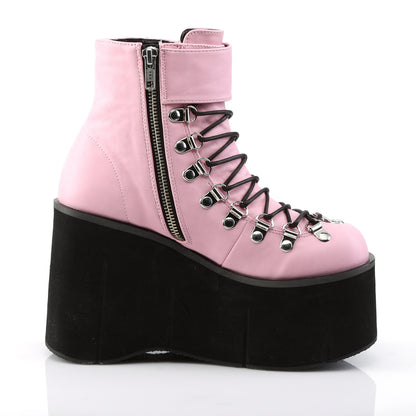 KERA-21 *4 1/2" PF Faux Lace-Up Ankle Boot, Side Zip