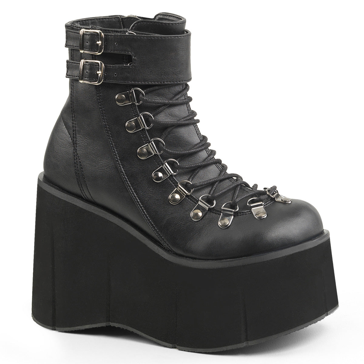 KERA-21 *4 1/2" PF Faux Lace-Up Ankle Boot, Side Zip