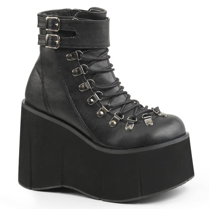 KERA-21 *4 1/2" PF Faux Lace-Up Ankle Boot, Side Zip