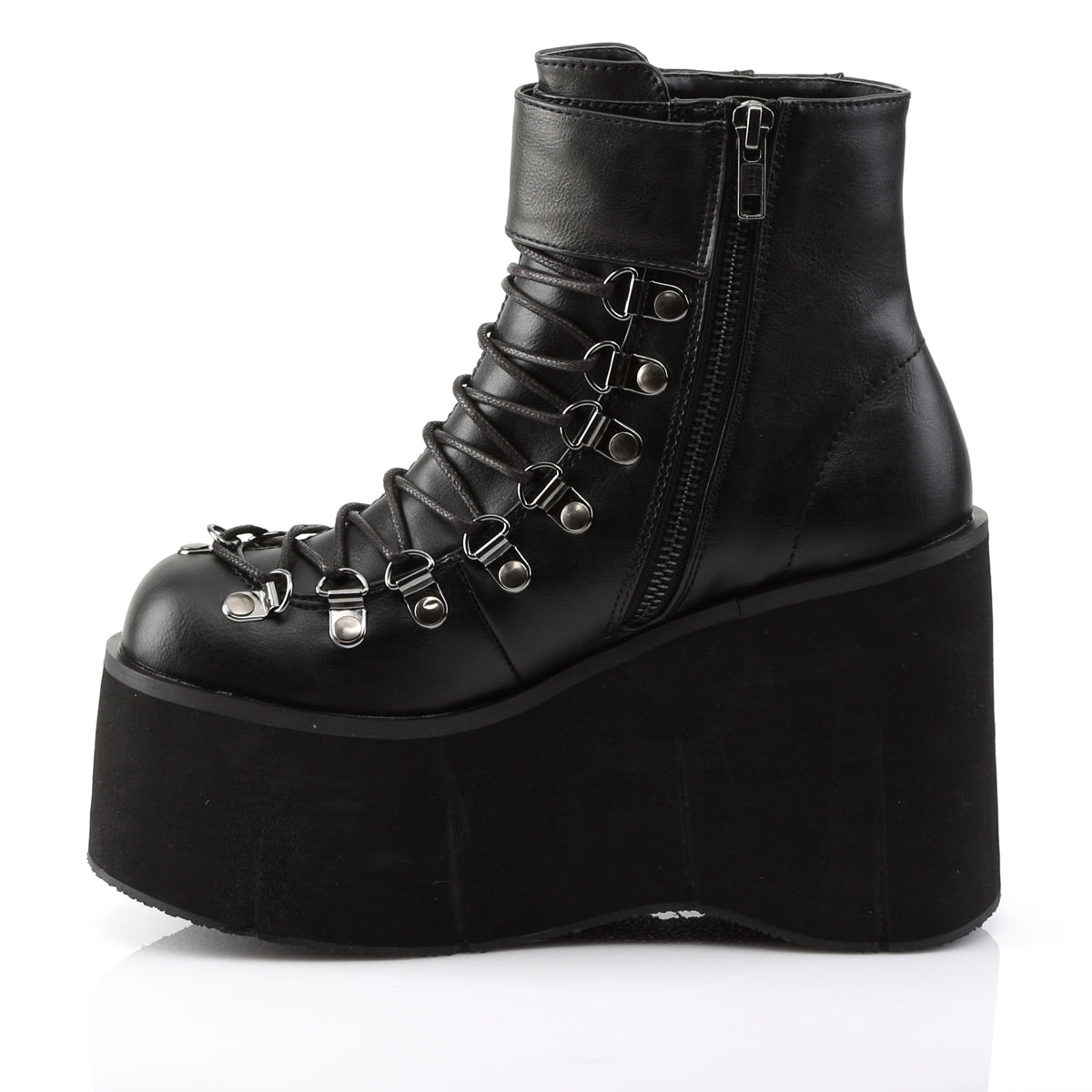 KERA-21 *4 1/2" PF Faux Lace-Up Ankle Boot, Side Zip
