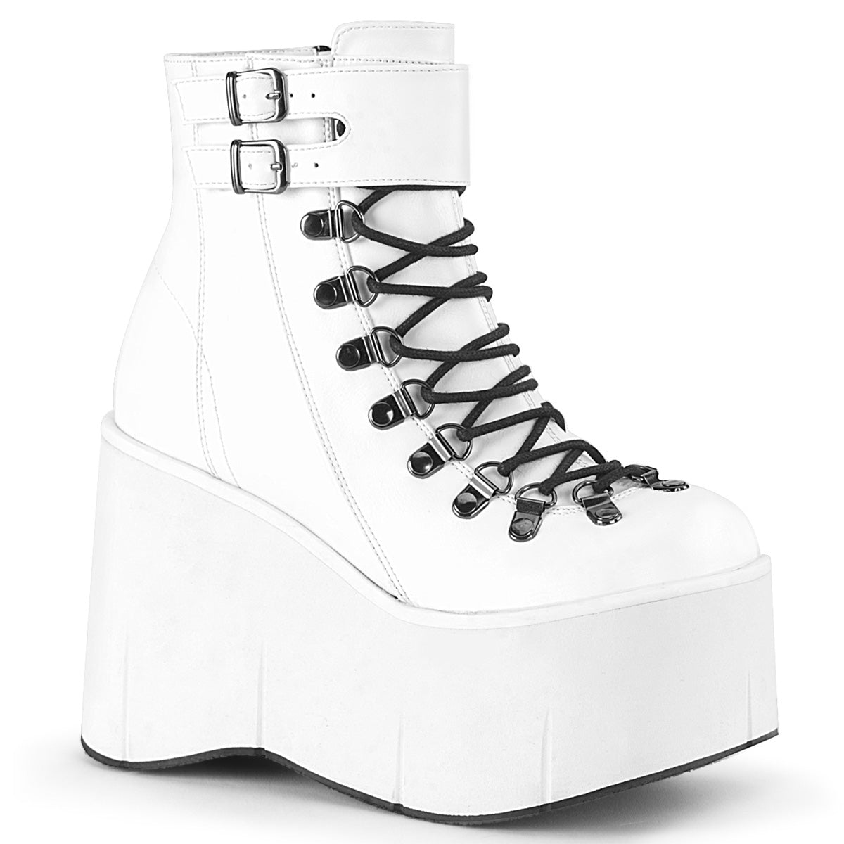 KERA-21 *4 1/2" PF Faux Lace-Up Ankle Boot, Side Zip