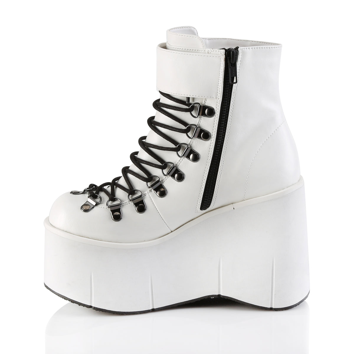KERA-21 *4 1/2" PF Faux Lace-Up Ankle Boot, Side Zip