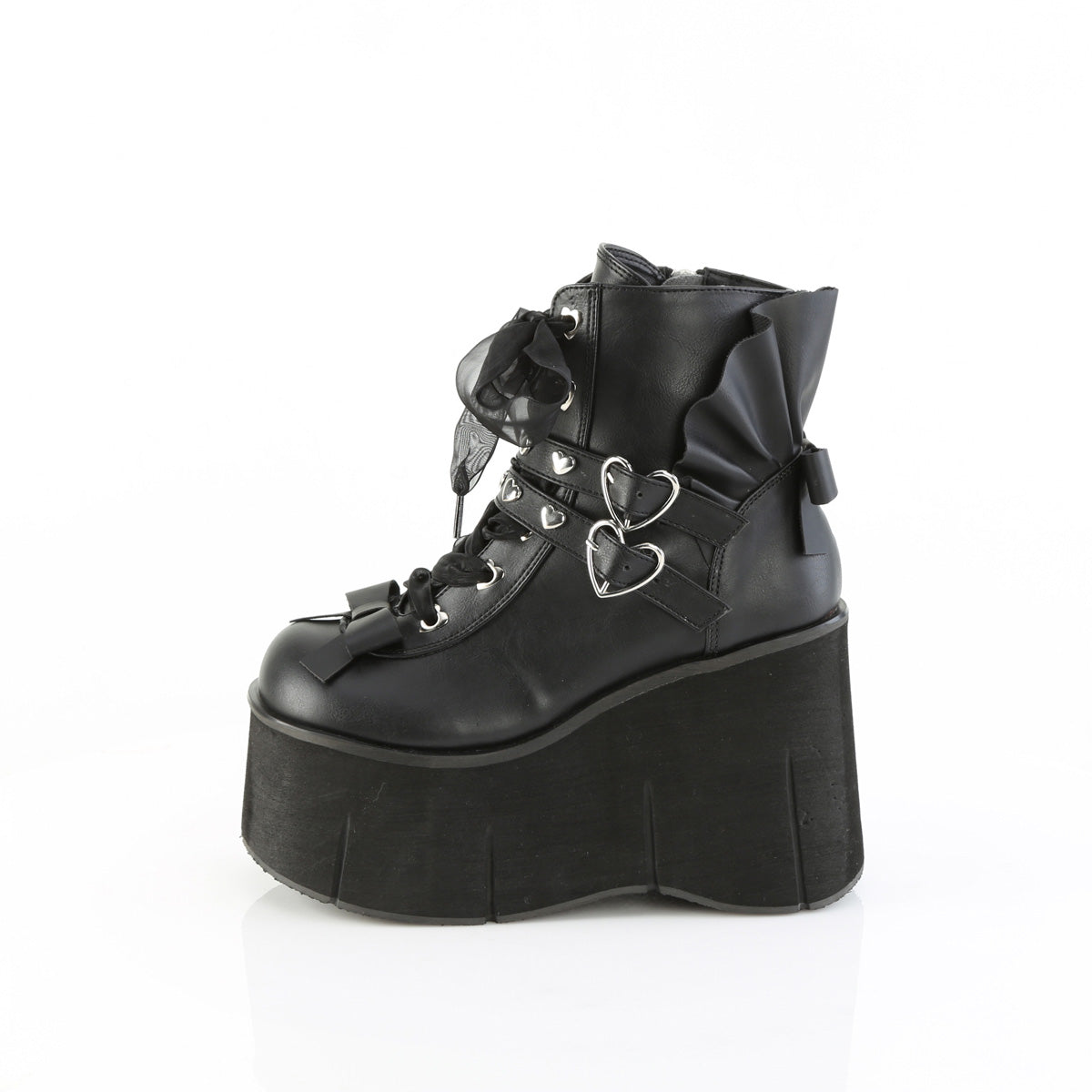 KERA-55 4 1/2" Platform Lace-Up Ankle Boot,Inside Metal Zip