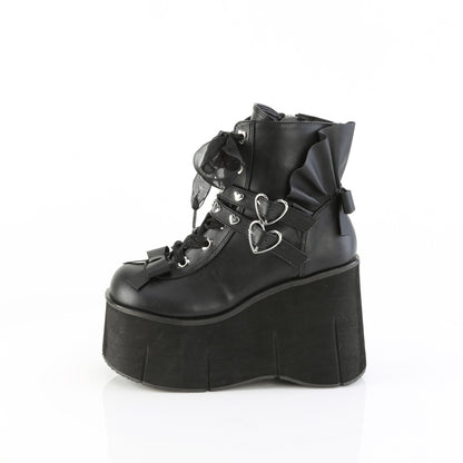KERA-55 4 1/2" Platform Lace-Up Ankle Boot,Inside Metal Zip