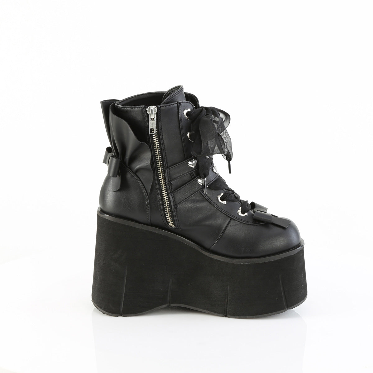 KERA-55 4 1/2" Platform Lace-Up Ankle Boot,Inside Metal Zip