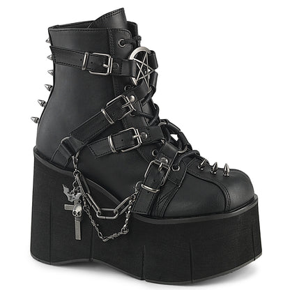 KERA-68 4 1/2" Platform Lace-Up Ankle Boot,Inside Metal Zip