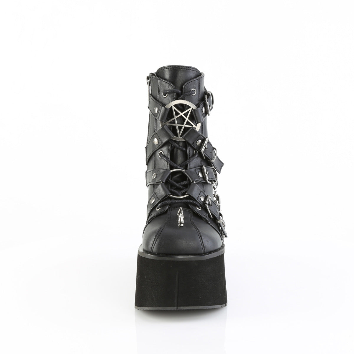 KERA-68 4 1/2" Platform Lace-Up Ankle Boot,Inside Metal Zip