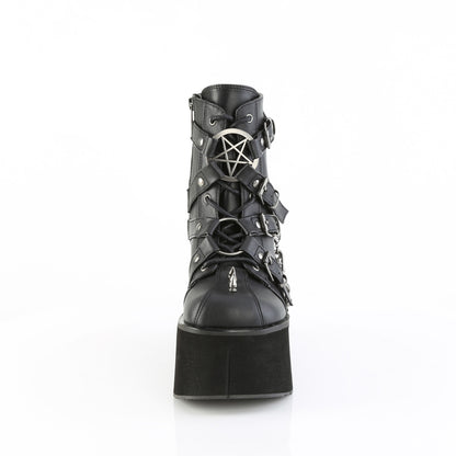 KERA-68 4 1/2" Platform Lace-Up Ankle Boot,Inside Metal Zip