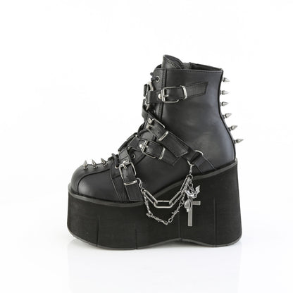 KERA-68 4 1/2" Platform Lace-Up Ankle Boot,Inside Metal Zip