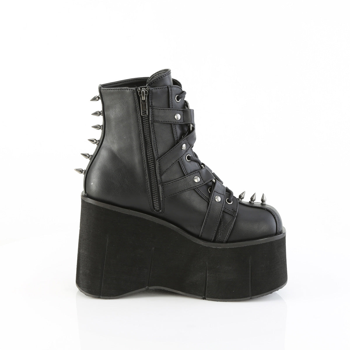 KERA-68 4 1/2" Platform Lace-Up Ankle Boot,Inside Metal Zip