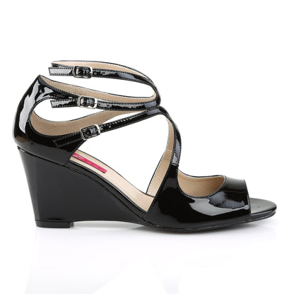 KIMBERLY-04 *3" Strappy Wedge Sandal W/ Cutout Detail