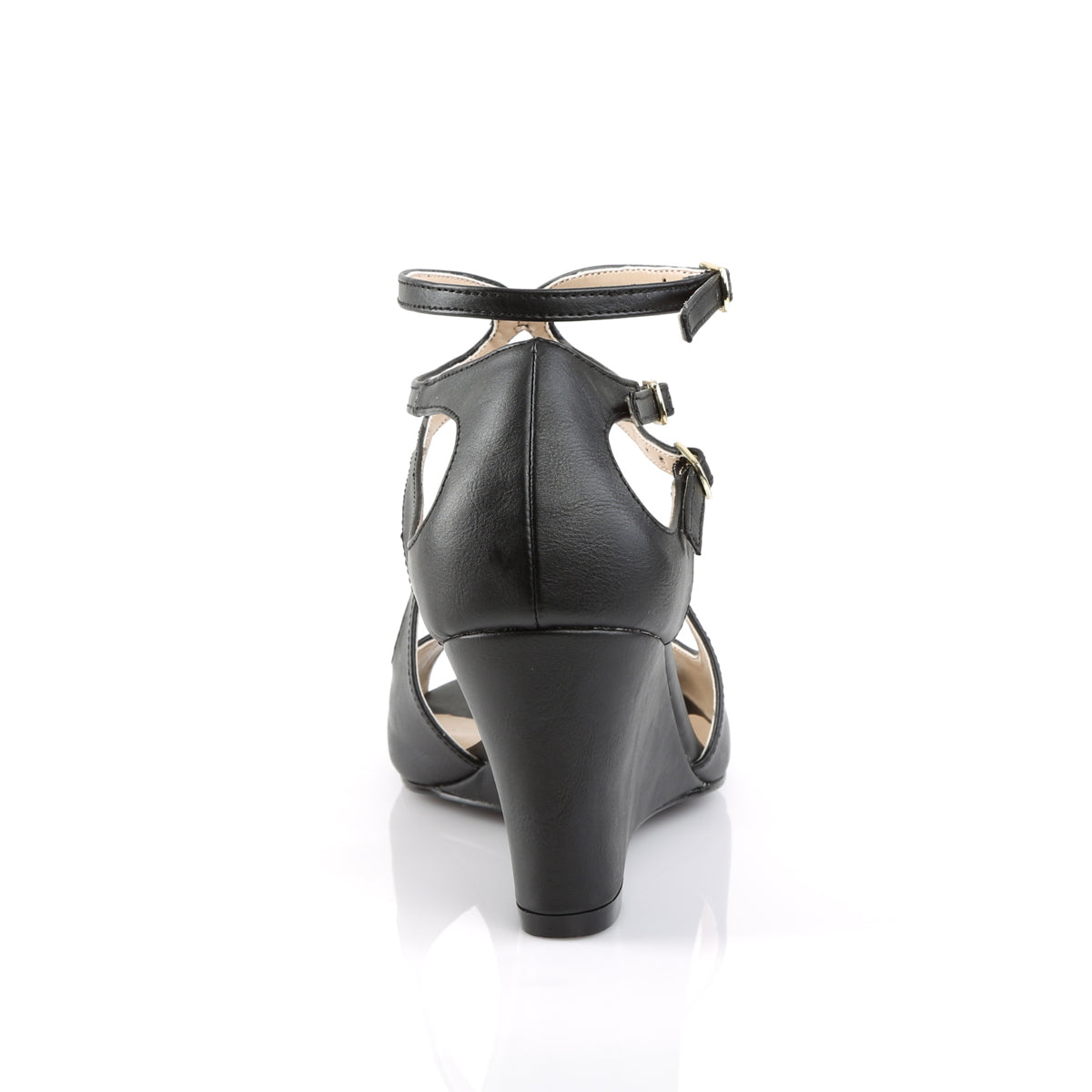 KIMBERLY-04 *3" Strappy Wedge Sandal W/ Cutout Detail