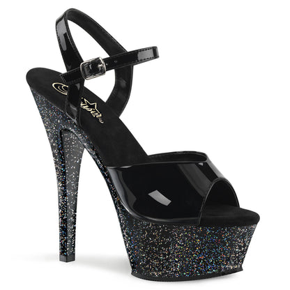 KISS-209MG *6" Heel, 1 3/4" PF Ankle Strap Sandal w/Mini Glitter