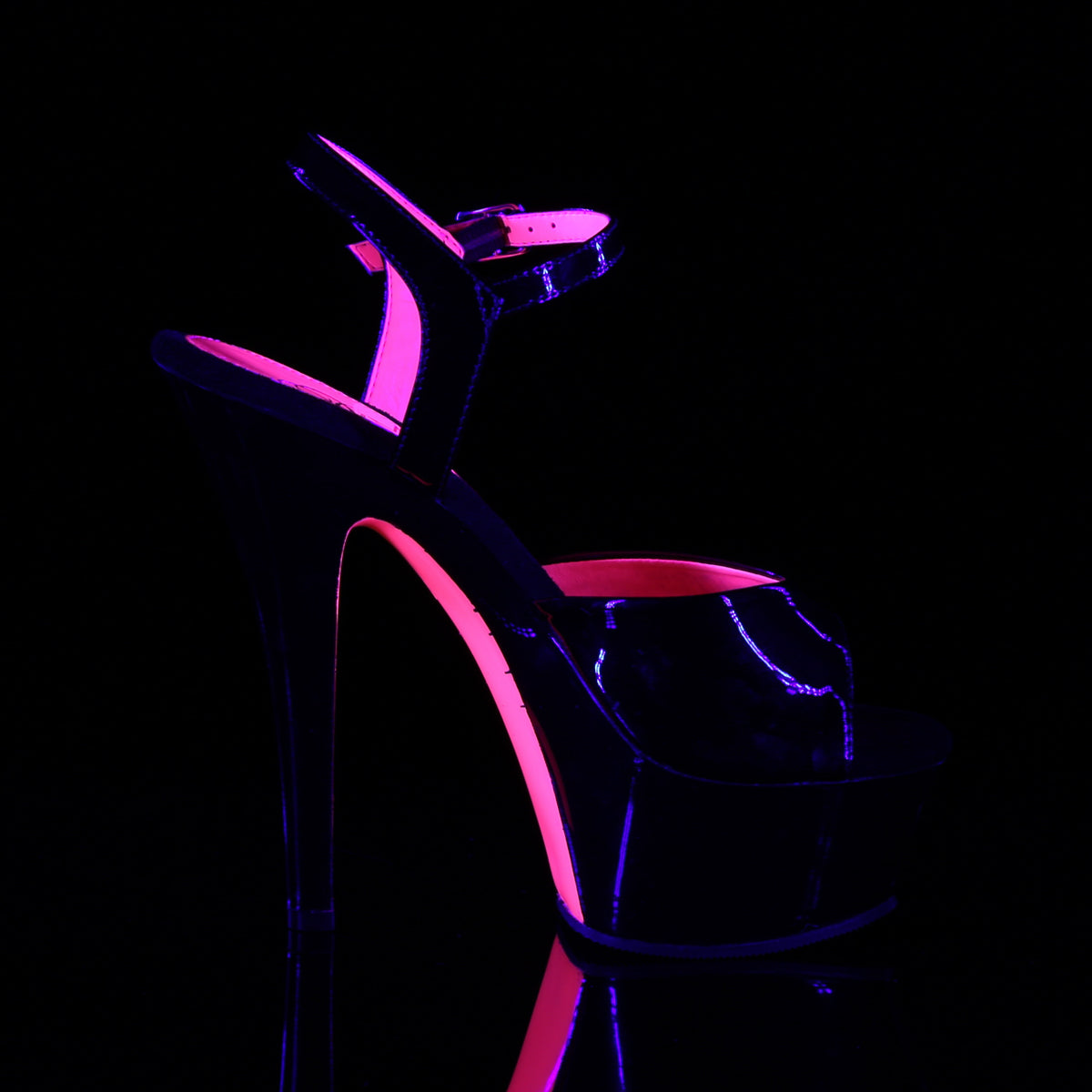 KISS-209TT 6" Heel, 1 3/4" PF Two Tone Ankle Strap Sandal