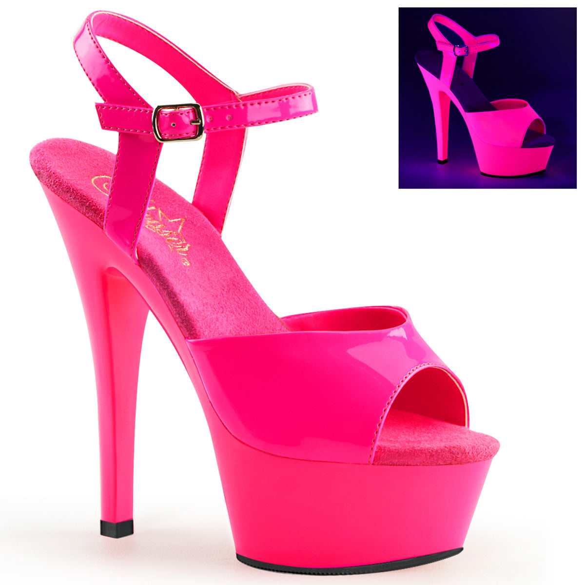 KISS-209UV 6" Heel, 1 3/4" PF Ankle Strap Sandal