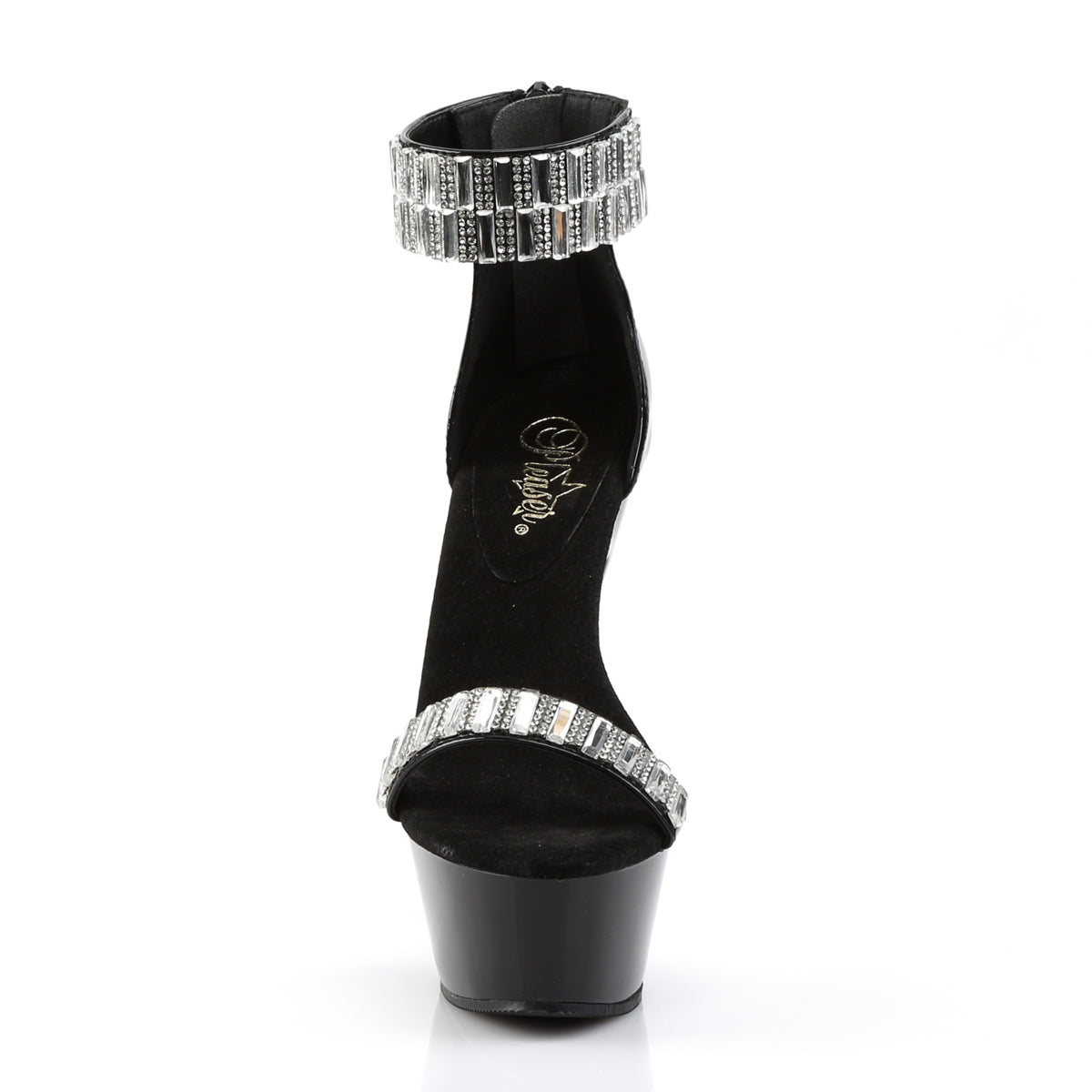 KISS-269RS 6" Heel, 1 3/4" PF Ankle Cuff Sandal w/RS, Back Zip