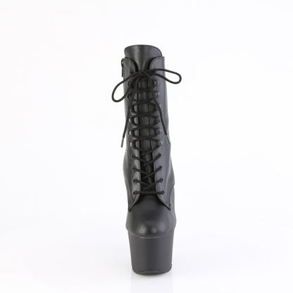 KNUCKS-1020 *7" Heel, 2 3/4" PF Ankle Boot w/Brass Knuckles, Side Zip