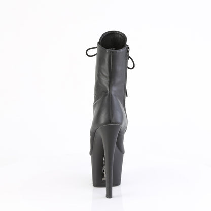KNUCKS-1020 *7" Heel, 2 3/4" PF Ankle Boot w/Brass Knuckles, Side Zip