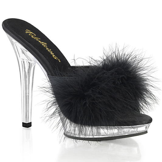 LIP-101-8 5" Heel, 3/4" PF Marabou Slipper