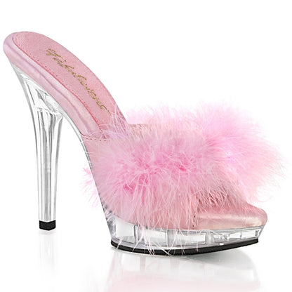 LIP-101-8 5" Heel, 3/4" PF Marabou Slipper