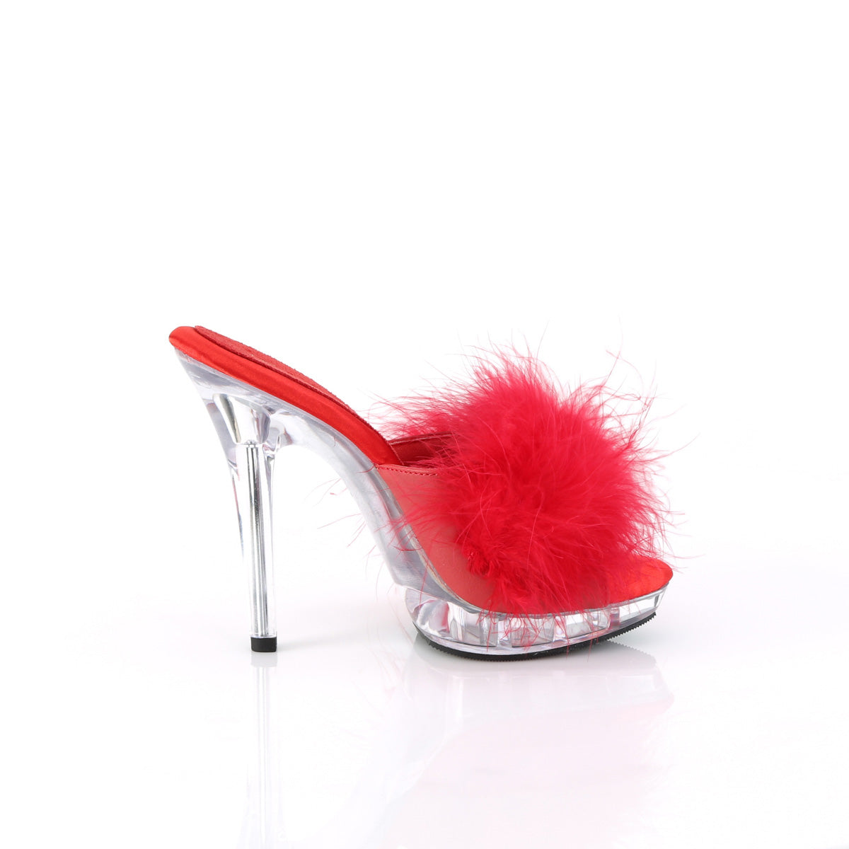LIP-101-8 5" Heel, 3/4" PF Marabou Slipper