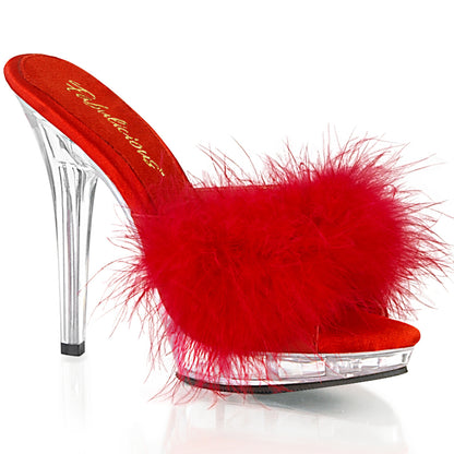 LIP-101-8 5" Heel, 3/4" PF Marabou Slipper